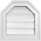 Ekena Millwork Octagonal Top Surface Mount PVC Gable Vent w/ 2"W x 1-1/2"P Brickmould Frame, 14"W x 14"H GVPOT14X1402SF - alternate 1